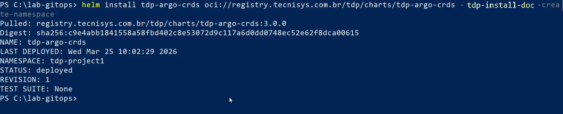 Figure 1 – Installation via Helm