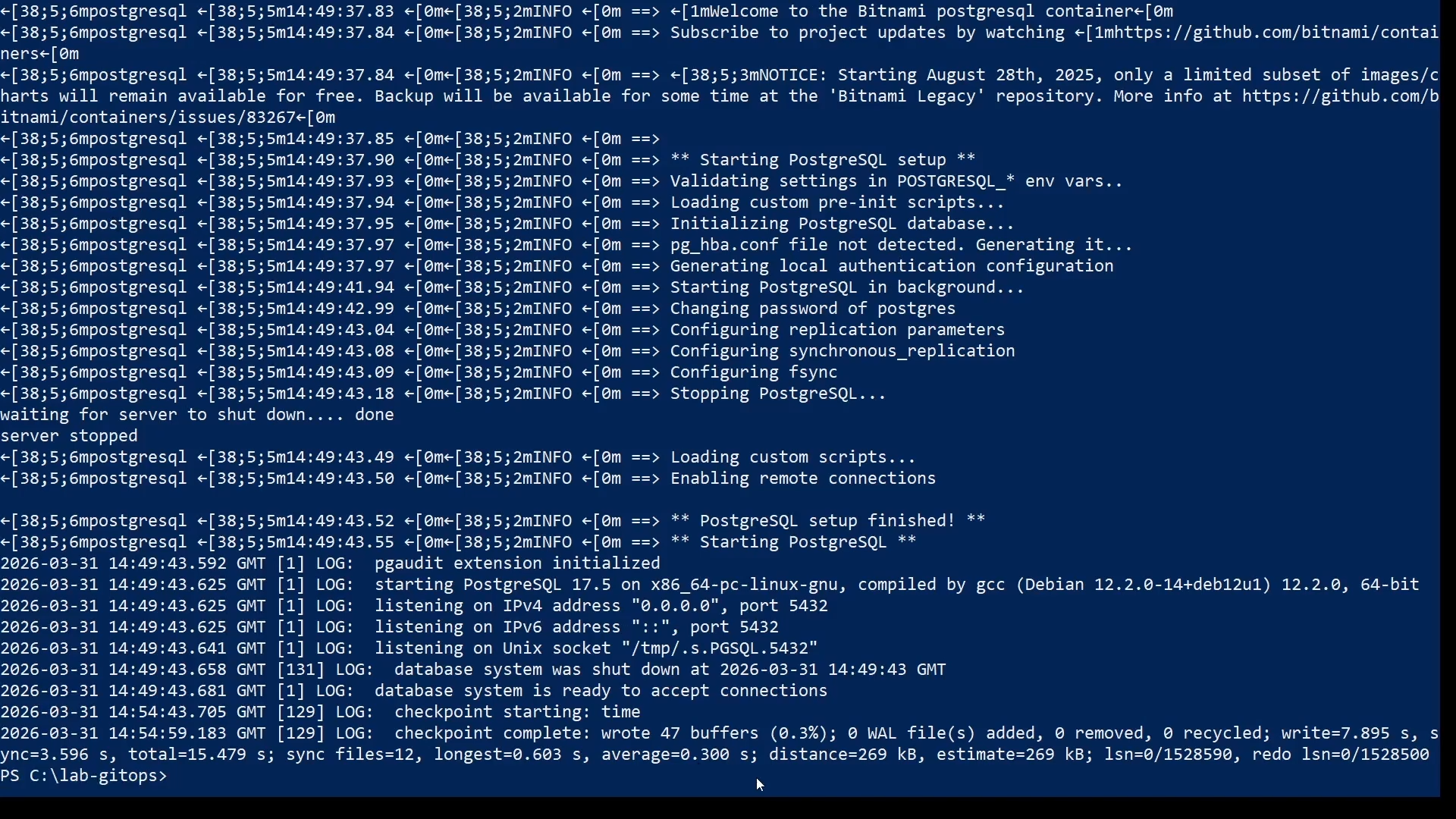 Figure 15 - Checking logs