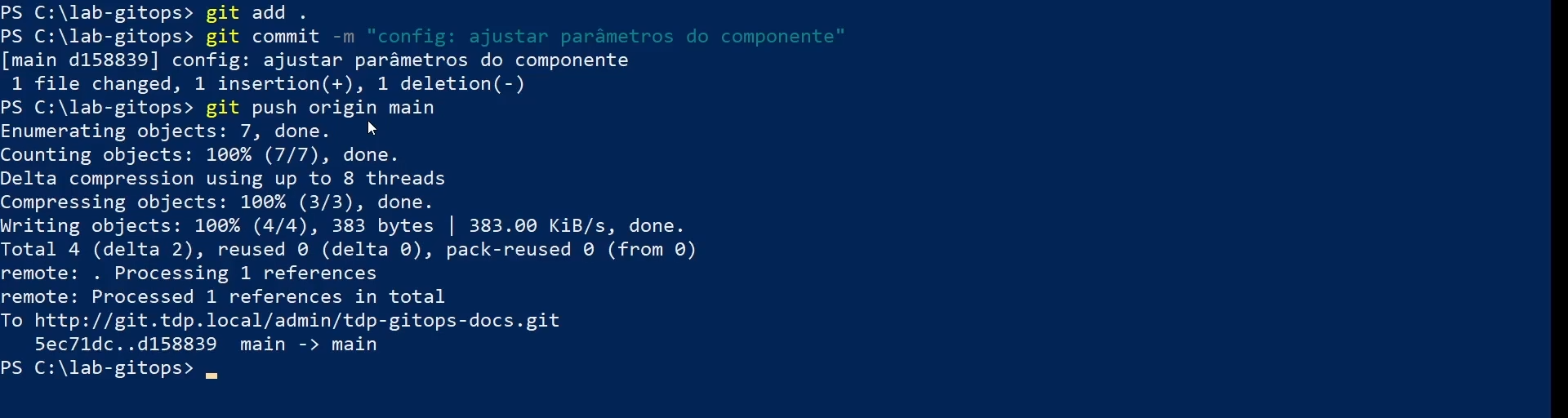 Figura 10 - Guardar e enviar a alteração