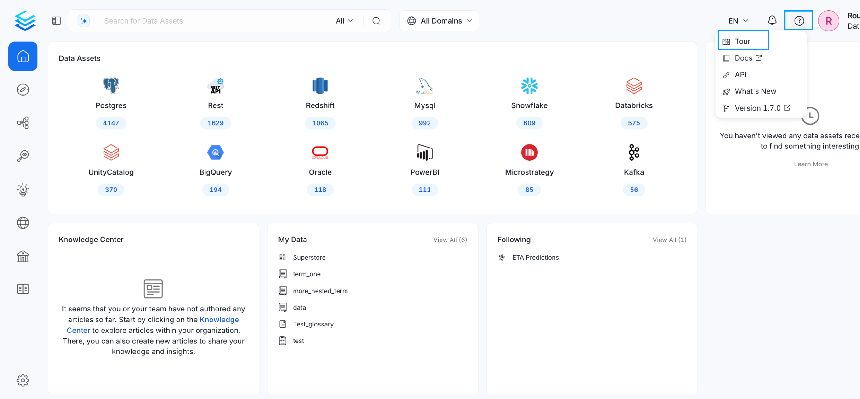 Figura 1 - OpenMetadata